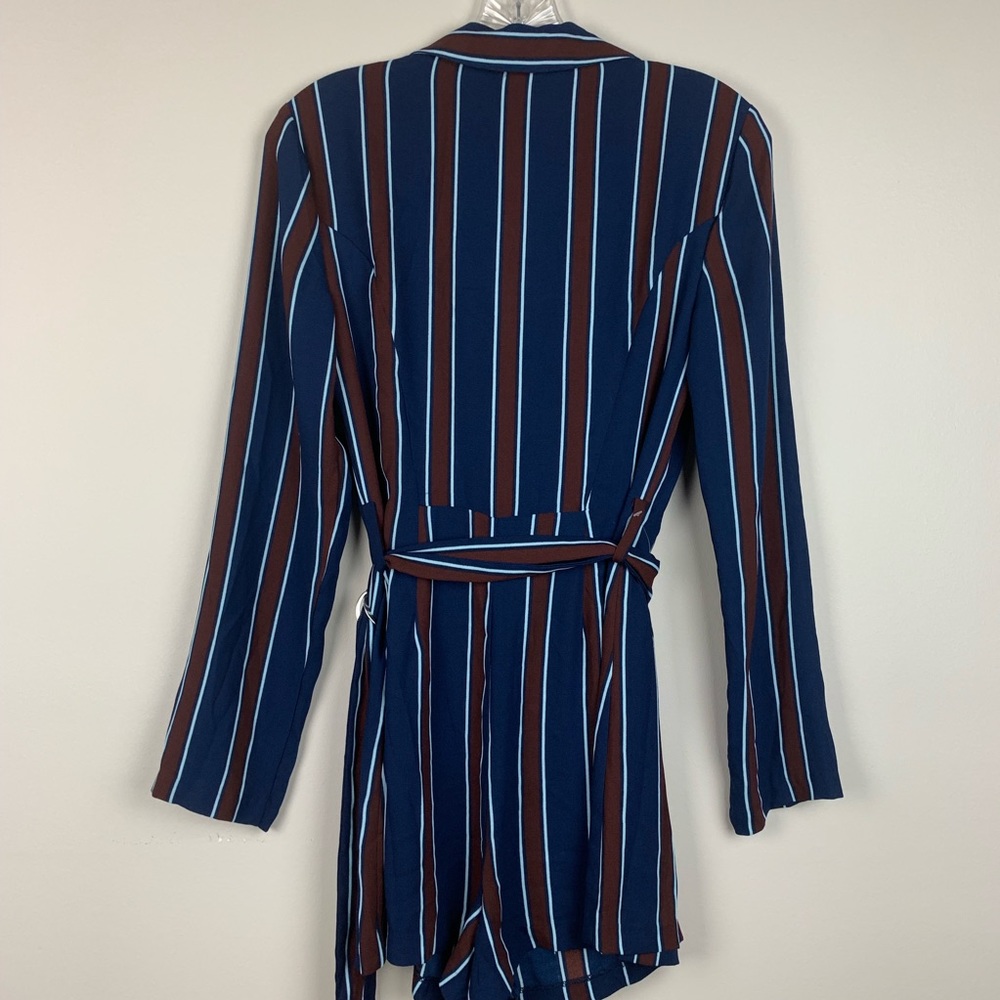 🔥RULES OF ETIQUETTE🔥NAVY STRIPED ROMPER SMALL Small NWT - Picture 3 of 3